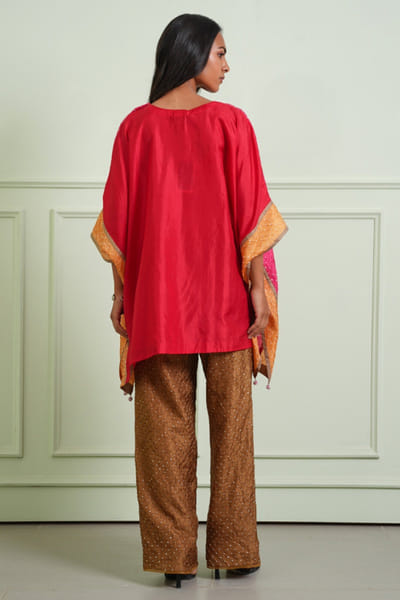 Twenty Nine Mocha brown crushed bandhani pants TWENJUL26D149016