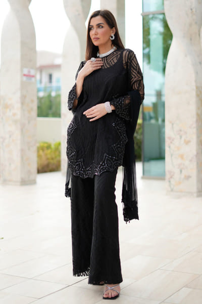Twenty Nine Black tulle palazzo TWENAPR26D242915