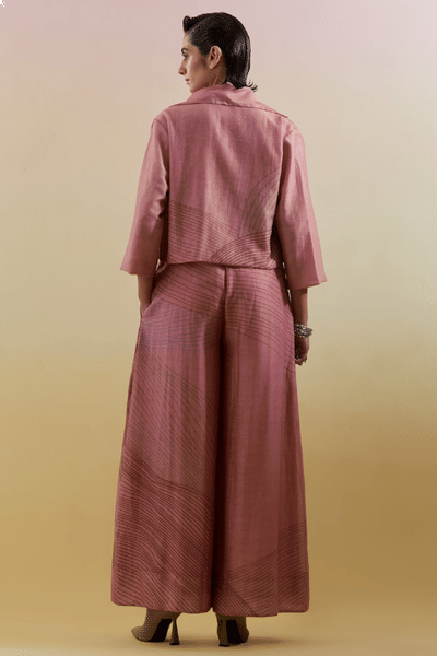 CLOS Dusty pink printed jacket jumpsuit set CLOSJUL26D149240