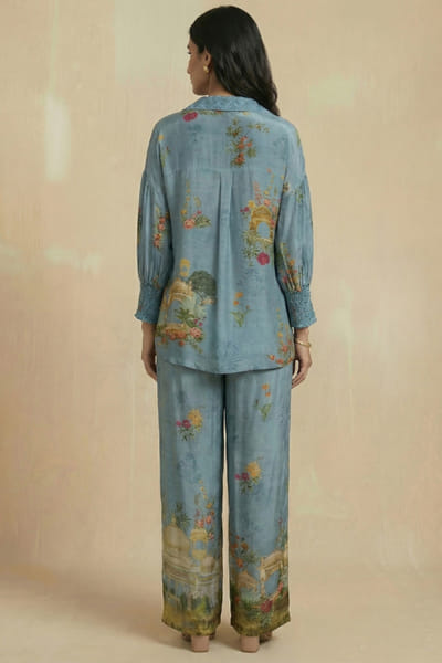 Kalista Aqua printed co-ord set KALIAPR26D142798