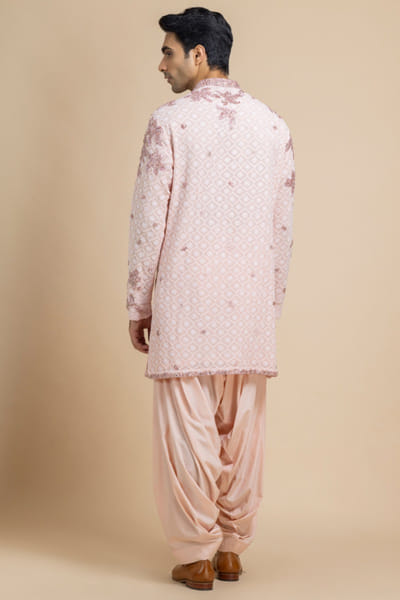 Dolly J Blush pink embroidered chikankari kurta set DOLDEC25D134296