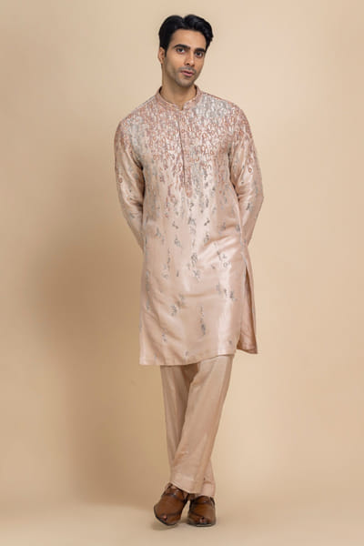 Dolly J Dusky rose embroidered kurta set DOLDEC25D134302