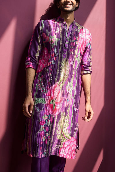Grapevine floral printed kurta set