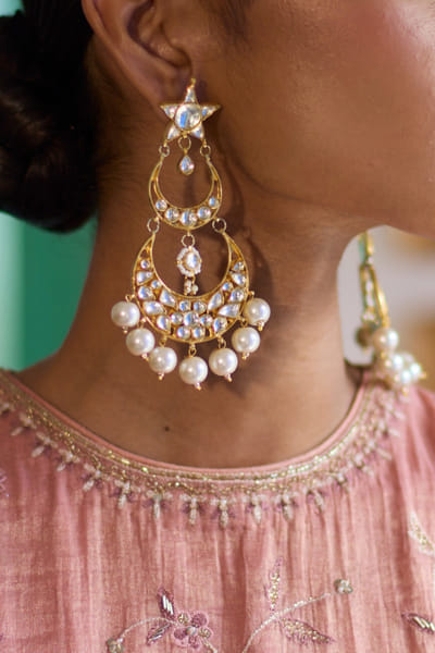Maisara Gold kundan polki chandbalis MAIJAN24003
