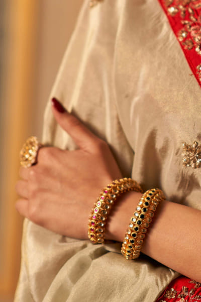 Golden polki bracelet