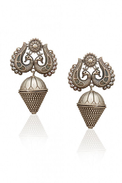 Antique silver jhumkis