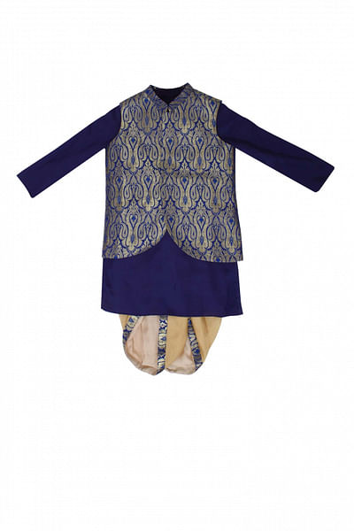 Benarasi jacket with kurta and dhoti