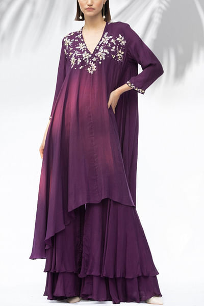 Jade purple tunic and sharara