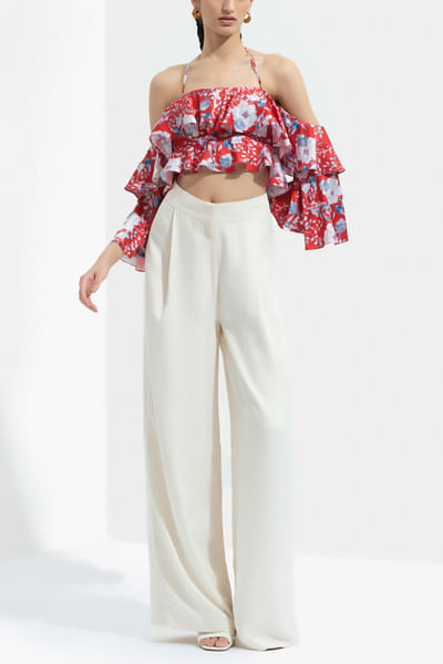 Printed top and pants