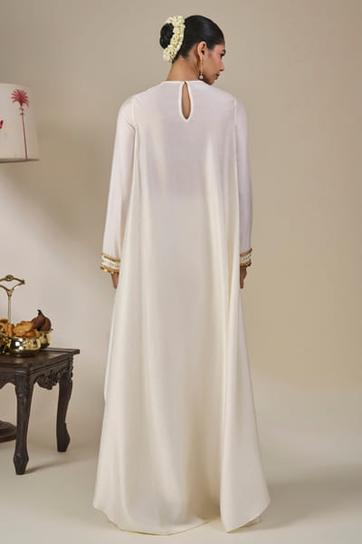 Masaba Ivory embroidered asymmetric kurta set MASAAUG26D151219