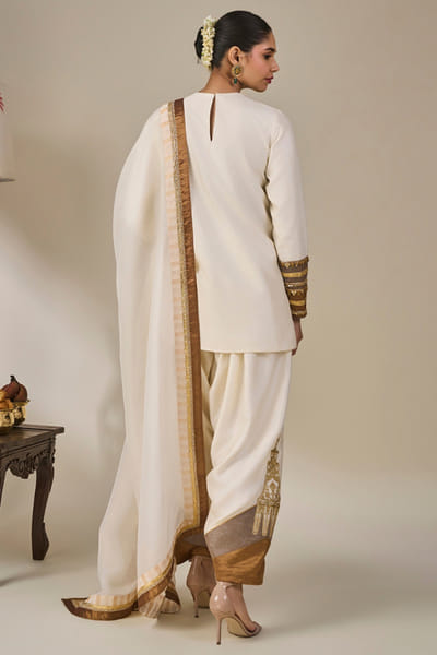 Masaba Ivory coin and patchwork kurta set MASAAUG26D151213