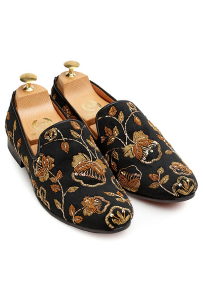 Golden garden slip-ons
