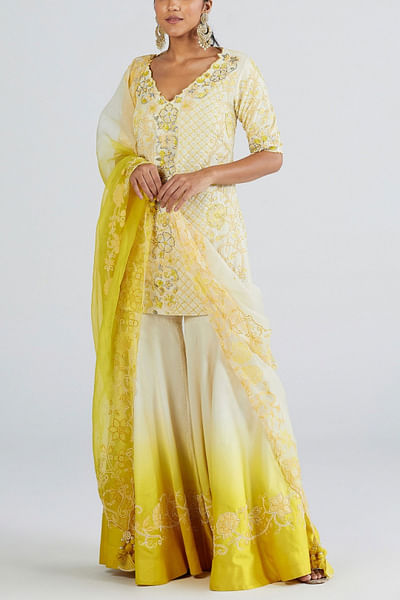 Ombre shaded sharara set