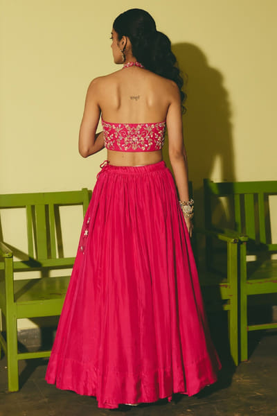 Rashika Mittal Pink floral embroidered lehenga set RASHJUN26D146561