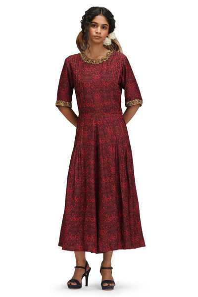 Garnet embroidered jumpsuit
