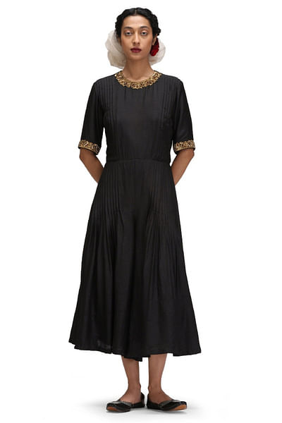 Black embroidered jumpsuit