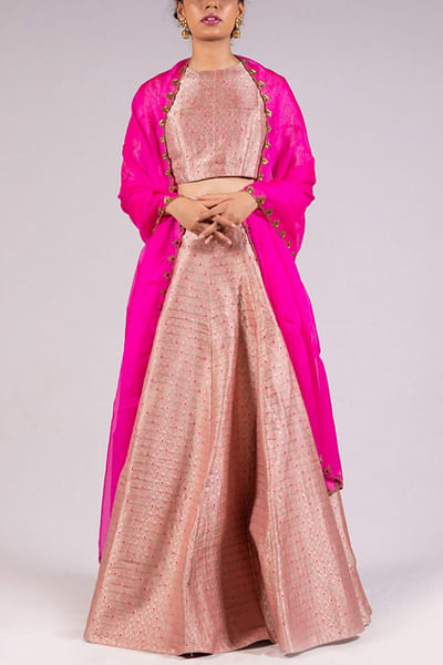 Blush pink lehenga set