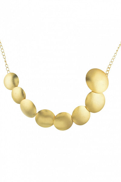 Matte gold plated necklace