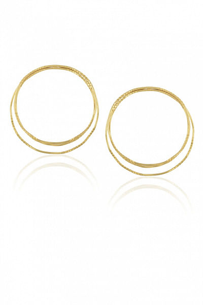 Gold plated hoops