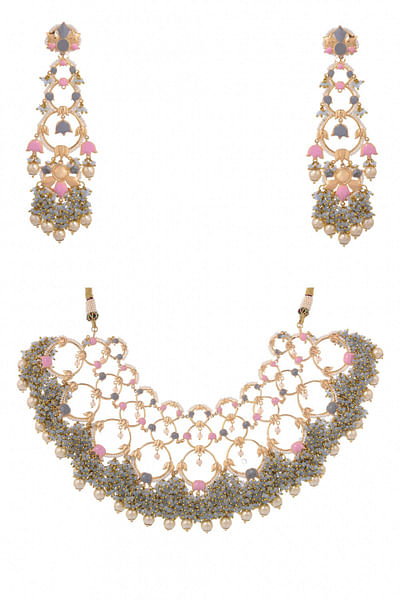 Gold floral necklace