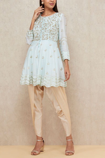 Powder blue kalidhar set
