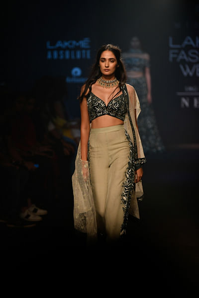 Mint zardozi work co-ords