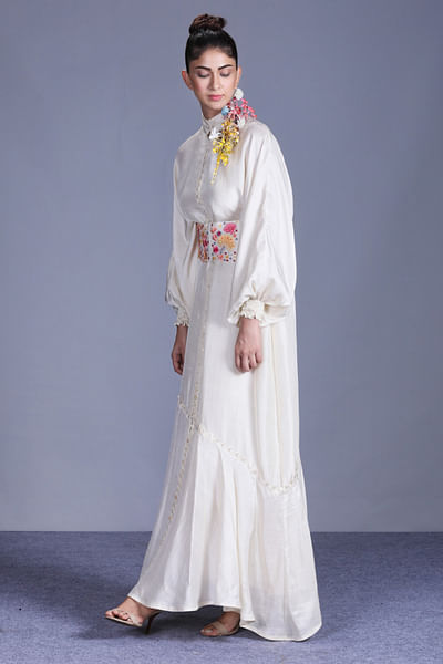 Ivory dolman maxi gown
