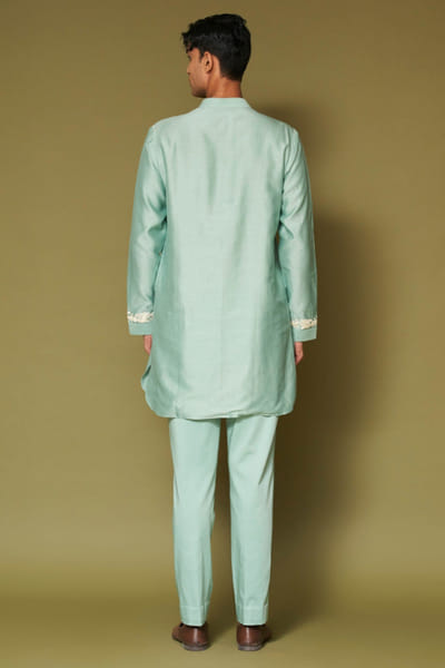 Devnaagri Aqua dori embroidered kurta set DEVNAPR26D143052