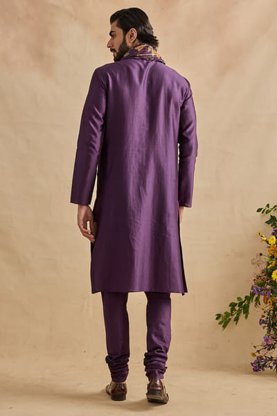 Kalista Purple thread embroidered kurta set KALIJUL26D148697