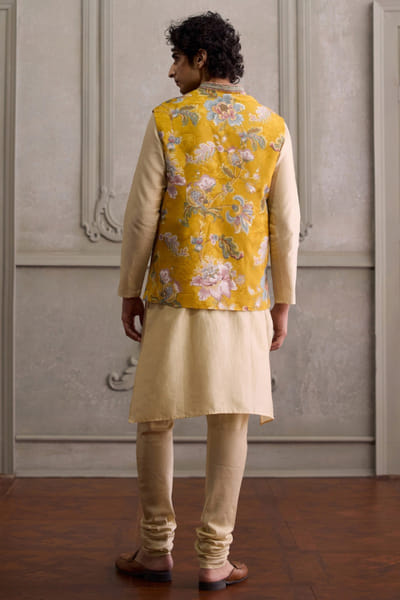 Kalista Amber floral printed bandi and kurta set KALIAUG26D152454