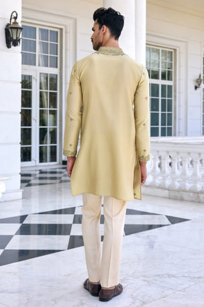 Kalista Light mint embroidered kurta set KALAPR25D124835