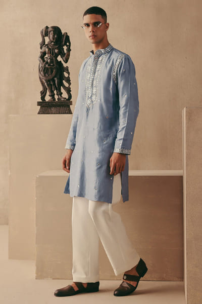 Ivory stretch-crepe pants