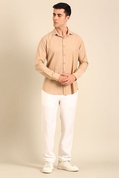 Beige cotton shirt