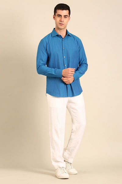 Blue cotton shirt