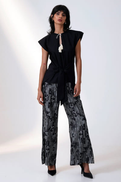 Madder Much Black tassel top and pants MADMAR25D121208