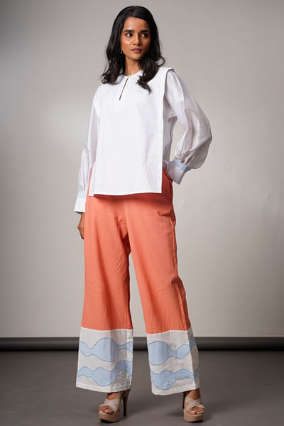 Ivory and tangerine co-ord set