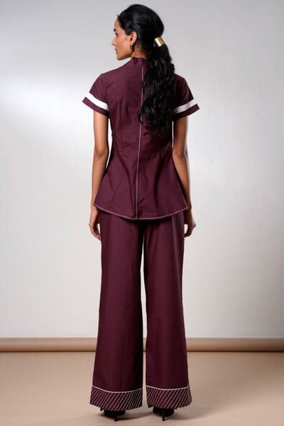 Madder Much Brown poplin cotton blazer set MADJUN25D130080