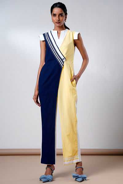 Indigo cotton jumpsuit