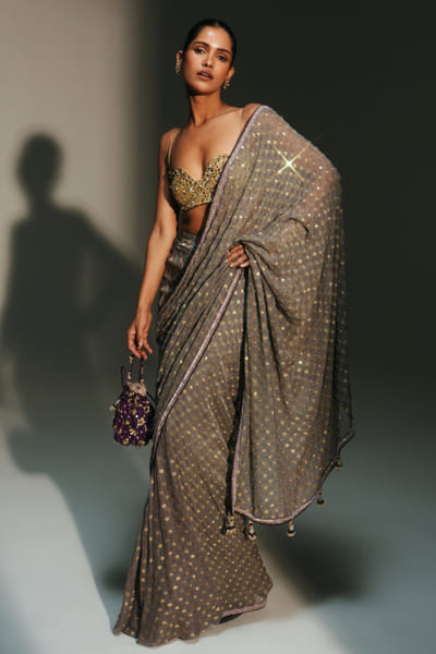 Grapevine hand embroidered potli bag