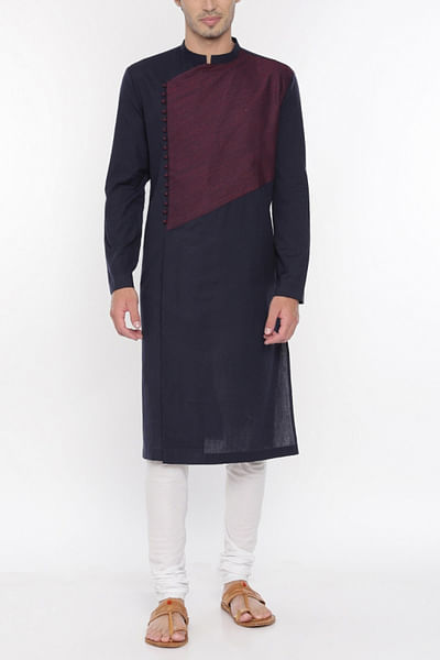 Blue cotton kurta set