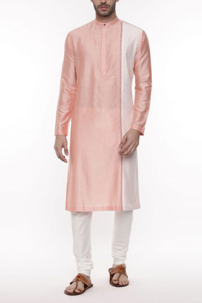 Pink embroidered kurta set