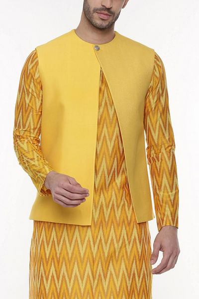 Yellow silk jacket