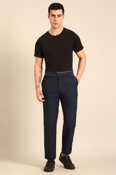 Blue cotton trouser