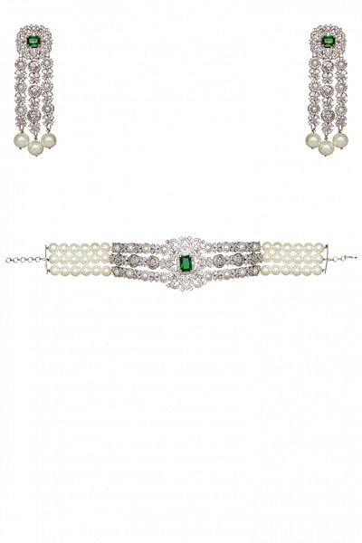 Emerald necklace set