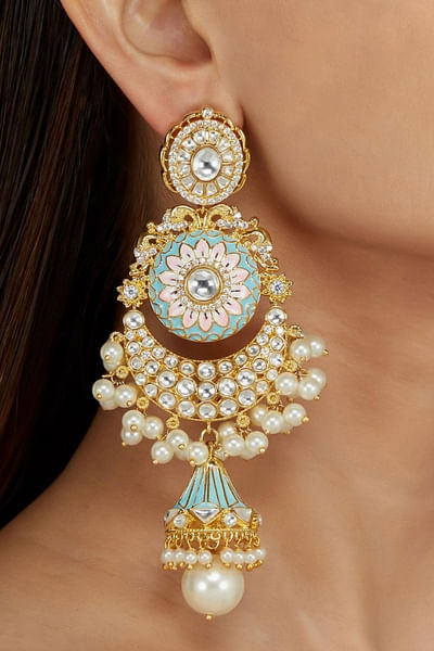 Meenakari embellished earrings