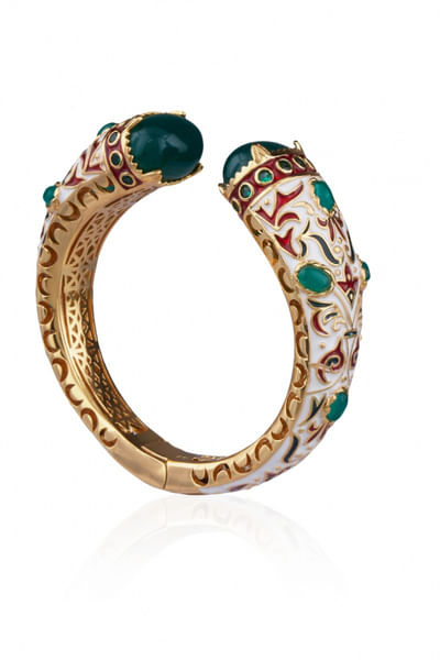 White meenakari bracelet