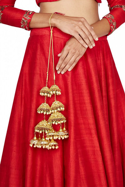 Gold finish layered dome kaleeras