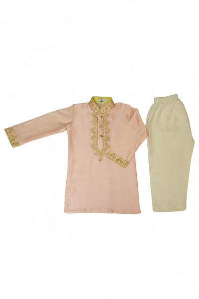 Pink embroidered kurta set