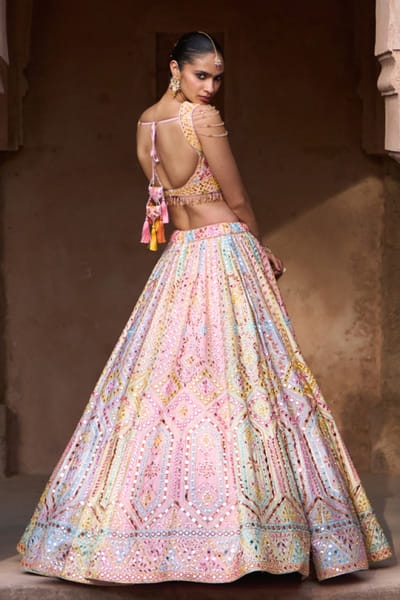 Angad Singh Multicolour phulkari lehenga set ANGAMAY26D145425