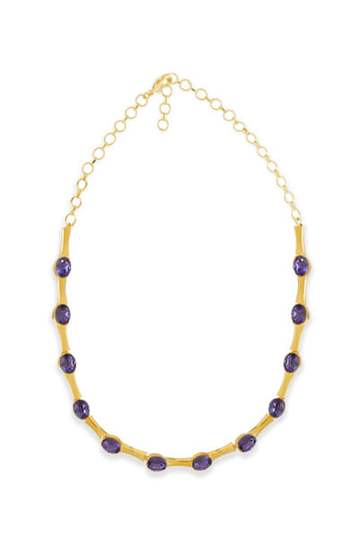 Purple Swarovski crystal embellished choker